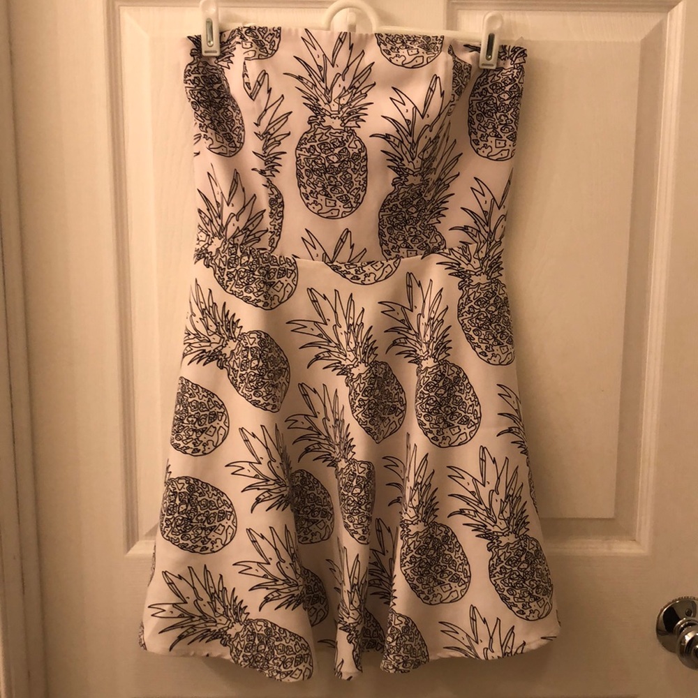Strapless mini dress